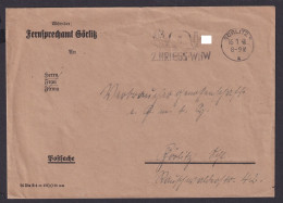 Postsache Görlitz Deutsches Reich Brief Maschinen-St. 2 Kriegs WHW Fernsprechamt - Brieven En Documenten