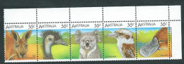 Australia, Australien, Australie 1986;Streifen, Australische Tiere: Canguro, Emù, Koala, Kookaburra, Ornitorinco. - Nuovi