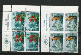 ● 1970 Jugoslavia ️֍ Europa ️֍ Rododendro  E  Avvoltoio Degli Agnelli ️● Quartina ** ● - Unused Stamps