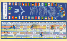 Football : Marque-Pages - Coupe Du Monde France 98 - France Télécom / Footix (20 X 5,5 Cm) - Abbigliamento, Souvenirs & Varie