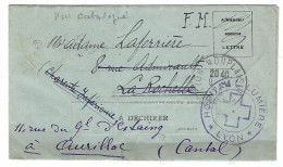 1916 - Lettre En F M  " HOPITAL L. LUMIERE  * LYON *  " - 1. Weltkrieg 1914-1918