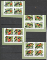 Birds, WWF, Papyrus Gonolek, Complete Set, High Value, Burundi, 2011 - Blocs-feuillets