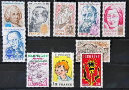 France 1979 - Petit Lot De 10 Timbres N° 2029-2030-2031-2032-2032A-2032B-2035-2038-2065 - Used Stamps