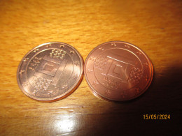 2 X 5 Centimes Malte 2008 Unc - Malte