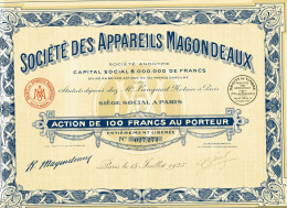 Société Des APPAREILS MAGONDEAUX - Cars