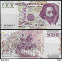 1997 Lire 50.000 Bernini 2nd Type FDS BI 81D Gigante - Other & Unclassified