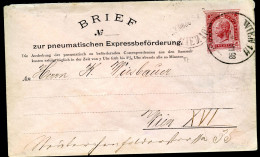 Rohrpost-Umschlag RU11II Wien 1898 Kat.15,00€ - Sobres