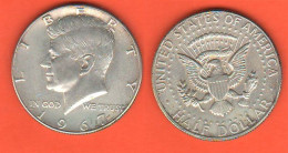 America Half Dollar 1967 Kennedy Silver Coin USA United States America K 202a - 1964-…: Kennedy