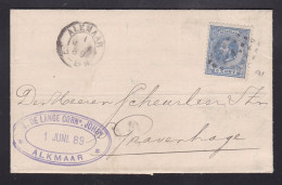 Netherlands - 1889 Commercial Cover Alkmaar To S'Gravenhage - Covers & Documents