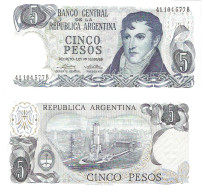 ARGENTINA - ARGENTINIEN - 5 PESOS 1974 - 76 - GENERAL MANUEL BELGRANO - S / C - UNC. UNZ. - Argentinië