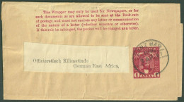 F-EX48607 ZANZIBAR 1an NEWSPAPER POSTAL STATIONERY USED TO GERMAN EAST AFRICA.  - Zanzibar (1963-1968)