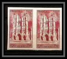 France N°665 Cathédrales Amiens (église Church) Coin De Feuille ** MNH (Imperf) - Kerken En Kathedralen