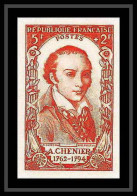 France N°867 André-Marie De Chénier Revolution Francaise 1789 1950 Essai Trial Proof Non Dentelé ** MNH Imperf - 1951-1960