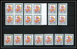 France Taxe N°100 Lot Ancolie Aquilegia X 19 Fleurs (plants - Flowers) Non Dentelé ** MNH (Imperf) - Verzamelingen