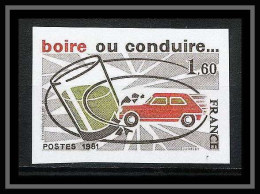 France N°2159 Sécurité Routière Boire Ou Conduire 1981 Road Safety Non Dentelé ** MNH (Imperf) - Zonder Classificatie