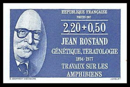 France N°2458 Personnages Célèbres 1987 Jean Rostand écrivain Writer Non Dentelé ** MNH (Imperf)  - 1981-1990