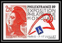 France N°2524 Bicentenaire Revolution Philexfrance 89 Liberté Gandon Non Dentelé ** MNH (Imperf) Cote 50 - Rivoluzione Francese