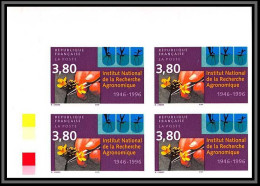 France N°3001 Institut Recherche Agronomique Agronomic Non Dentelé ** MNH Imperf Bloc 4 Coin De Feuille - 1991-2000