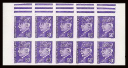 France N°509 Pétain Bloc De 10 Non Dentelé ** MNH (Imperf) - 1941-1950