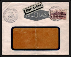 France N°500 Pont Angers Bridge Non Dentelé Lettre Cover RRR Par Avion Cad Epoque 1941 Paris - 1941-1950