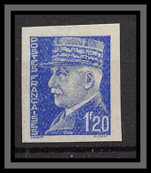 France N°515 Marechal Petain Non Dentelé (Imperf) Essai De Couleur Trial Color Proof - 1941-1950