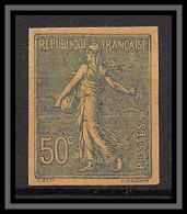 France N°198 50 C Type Semeuse Lignée (*) Mint No Gum TB Non Dentelé Imperf Cote 140 Papier Gc - 1872-1920