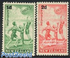 New Zealand 1939 Health 2v, Mint NH, Health - Sport - Health - Sport (other And Mixed) - Ongebruikt