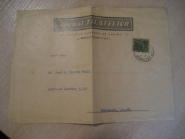 LISBOA 1958 ? To Barcelona Spain Jornal Filatelico Cancel Folded Cover PORTUGAL - Covers & Documents