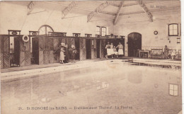 58. SAINT HONORE LES BAINS. CPA. ETABLISSEMENT THERMAL." LA PISCINE ".ANIMATION.  + TEXTE - Saint-Honoré-les-Bains