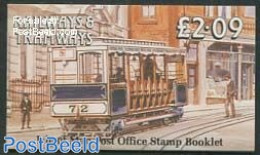Isle Of Man 1989 Railways & Tramways Booklet (2.09), Mint NH, Transport - Stamp Booklets - Railways - Trams - Non Classés