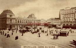 CPA BRUXELLES - GARE DU NORD - Transport (rail) - Stations
