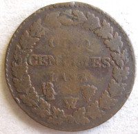 Cinq Centimes Dupré An 8/7 W/A, Lilles Sur Paris , Rare - 5 Centimes