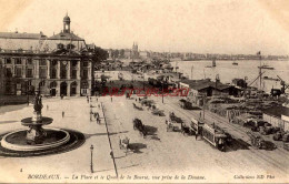 CPA BORDEAUX - LA PLACE ET LE QUAI DE LA BOURSE, VUE PRISE DE LA DOUANE - Bordeaux