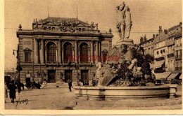 CPA MONTPELLIER (HERAULT) - LE THEATRE ET LA FONTAINE DES TROIS-GRACES - Montpellier