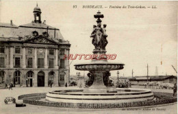 CPA BORDEAUX - FONTAINE DES TROIS GRACES - LL - Bordeaux