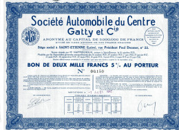 Société Automobile Du Centre GATTY Et Cie - Automovilismo