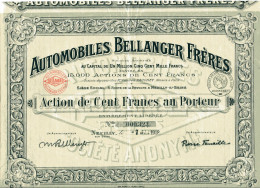 AUTOMOBILES BELLANGER FRÈRES  (1918) - Automobilismo