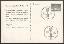 1966 Germany Runner-up At FIFA World Cup In England Commemorative Picture Postcard And Cancellation - 1966 – Inghilterra