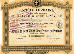 SOCIÉTÉ LORRAINE - Anc. Éts. DE DIÉTRICH & Cie De LUNÉVILLE - Automobilismo