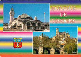 87 - Limoges - Multivues - Blasons - Flamme Postale De Chateauroux - CPM - Voir Scans Recto-Verso - Limoges