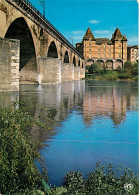 82 - Montauban - Des Bords Du Tarn  Vue Sur Le Pont Vieux Et Le Musée Ingres - CPM - Voir Scans Recto-Verso - Montauban