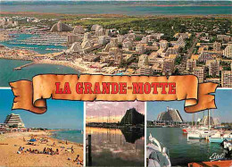 34 - La Grande Motte - Multivues - Scènes De Plage - Bateaux - Vue Générale Aérienne - CPM - Voir Scans Recto-Verso - Other & Unclassified