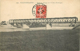 69 - Villeurbanne - Pont De Jonage Et L'Usine électrique - Correspondance - Oblitération Ronde De 1909 - CPA - Voir Scan - Villeurbanne