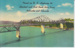 Bridge Crossing Missouri River At  Plattsmouth Nebraska US.  Short Route Between East And West  2sc - Otros & Sin Clasificación