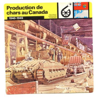 PRODUCTION DE CHARS AU CANADA 1940 1945   Guerre 1939 1945  Politique Intérieure Economie Fiche Illustrée - History