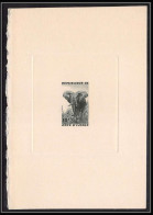 0457 Epreuve D'artiste Artist Proof Cote D'ivoire /ivory Y&t 179 Élephant (aninaux Animals) Vert - Elephants