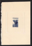 0455 Epreuve D'artiste Artist Proof Cote D'ivoire /ivory Y&t 179 Élephant (aninaux Animals) Bleu Fonce - Elefanten