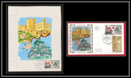 3029 Monaco 826 Exposition Universelle OSAKA Japan Maquette D'artiste Original Paint Artist Work FDC Signé Chesnot 1969 - 1970 – Osaka (Japan)