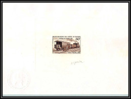 2546 Cote D'voire Ivory N°243 Train Postal Journée Du Timbres 1966 Epreuve D'artiste Artist Proof Signé Signed Gandon - Eisenbahnen