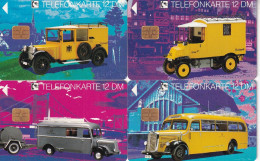 GERMANY - Set Of 4 Cards, Old Vehicles(E 09-10-11-12), Tirage 50000, 09/93, Mint - E-Series: Editionsausgabe Der Dt. Postreklame